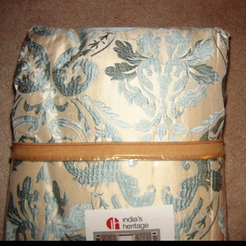 Indias Heritage Silk Embroidered Curtain Panel